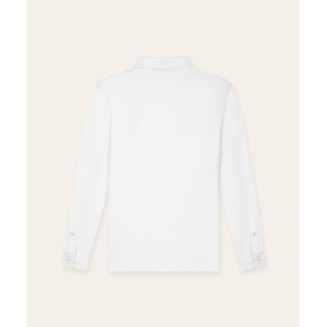 Buttoned Longsleeve Polo White