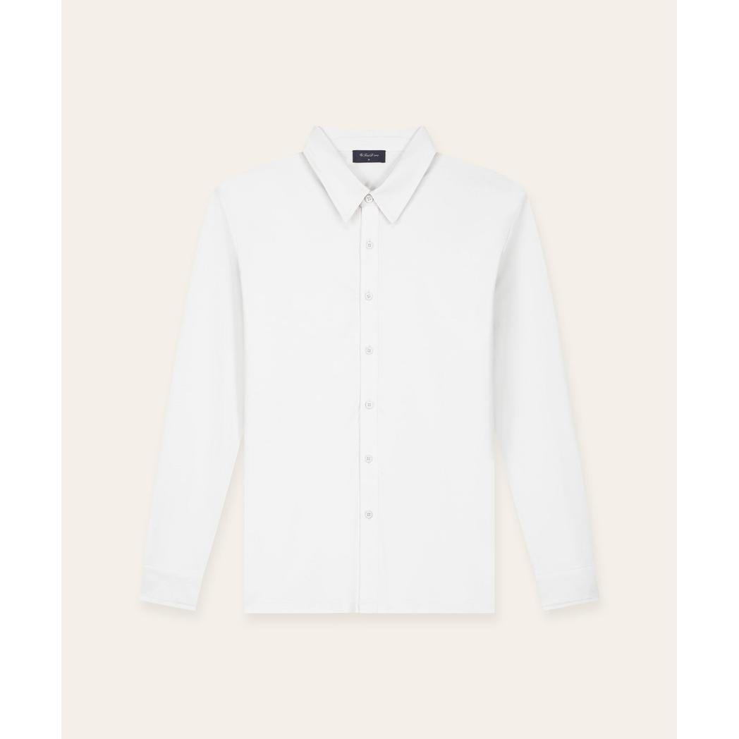 Buttoned Longsleeve Polo White