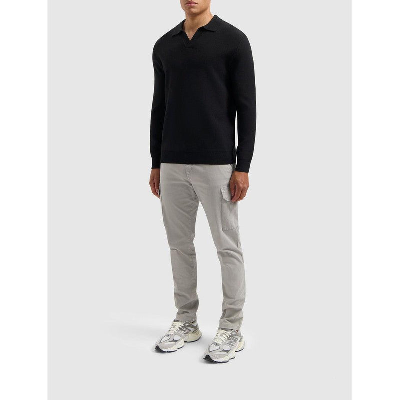 Buttonless Polo Knitwear Black