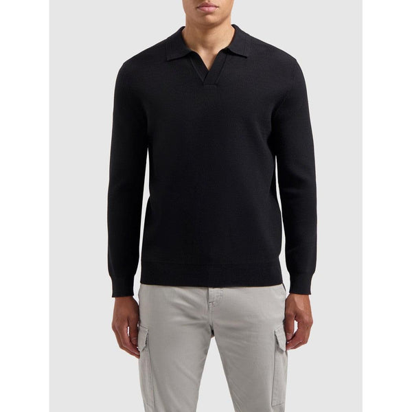 Buttonless Polo Knitwear Black