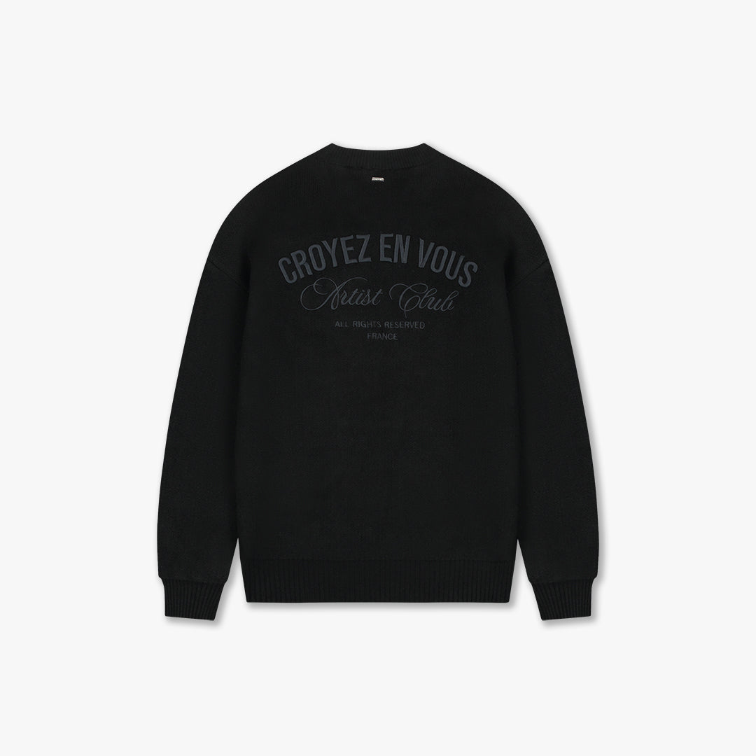 Croyez 'En Vous' Knit Sweater Black