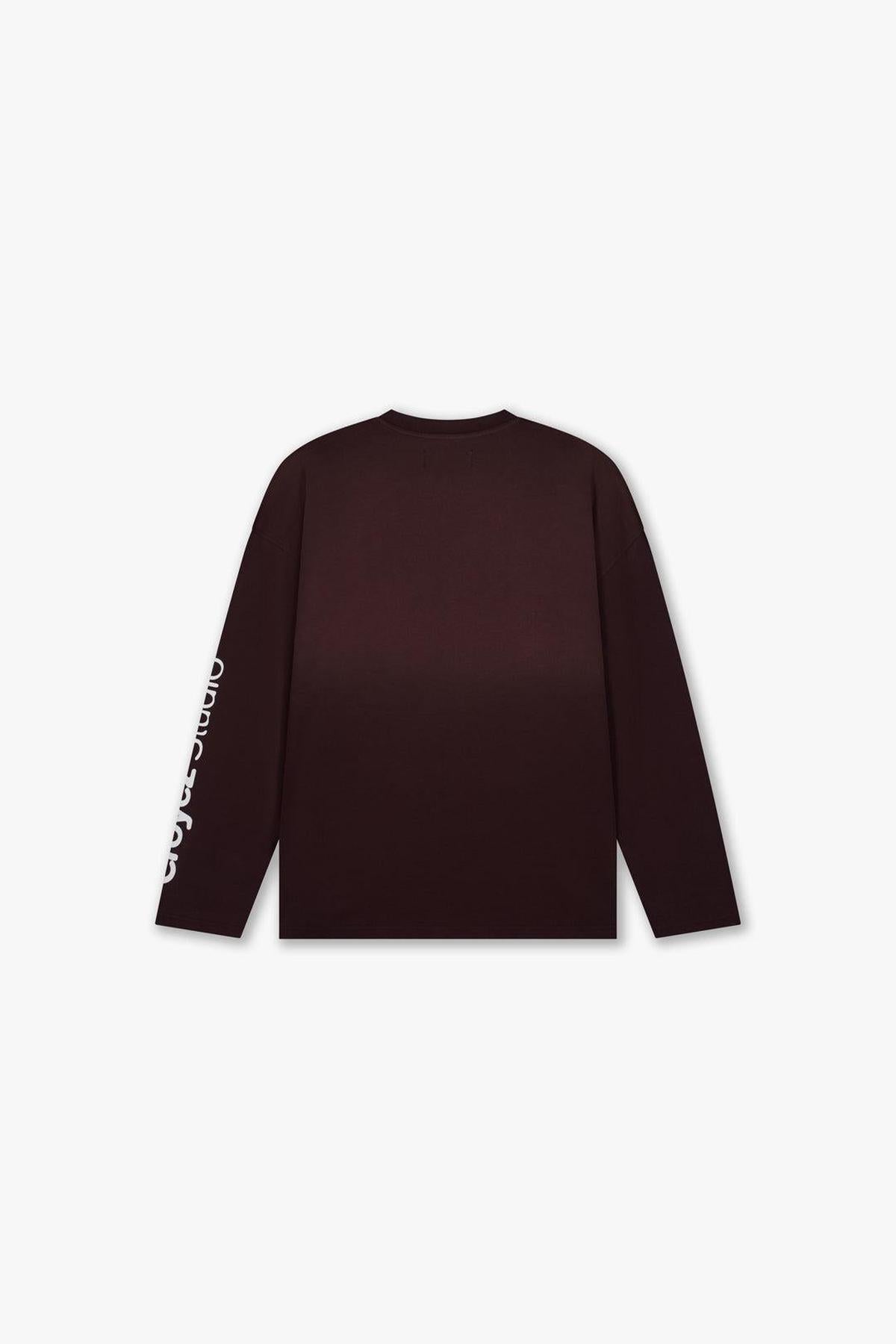 Studio Faded Longsleeve T-Shirt Raisin Red