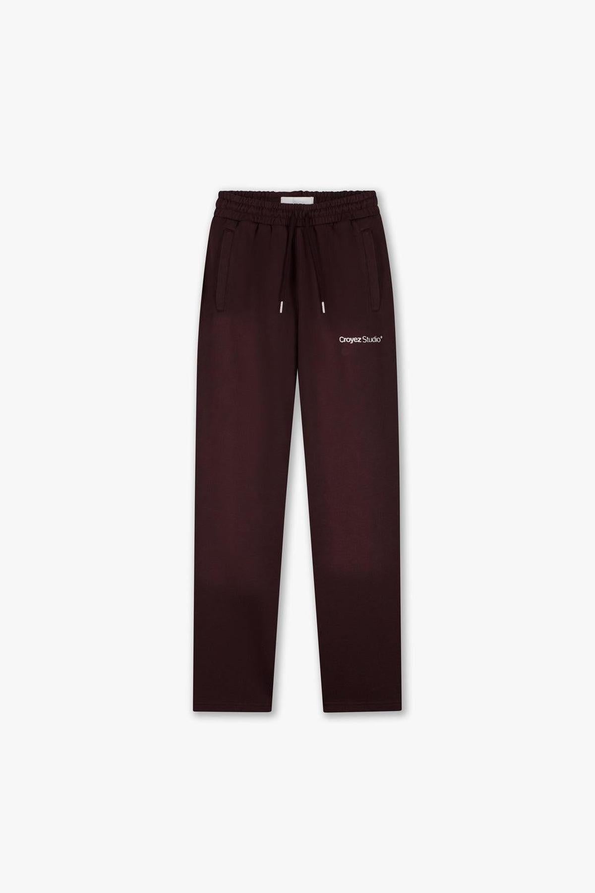 Studio Faded Straight Leg Sweatpants Raisin Red