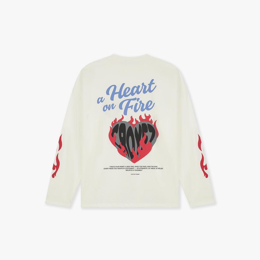 Croyez Heart On Fire Longsleeve Off-White