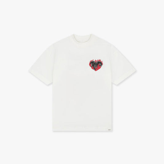 Croyez Heart On Fire T-Shirt Off-White
