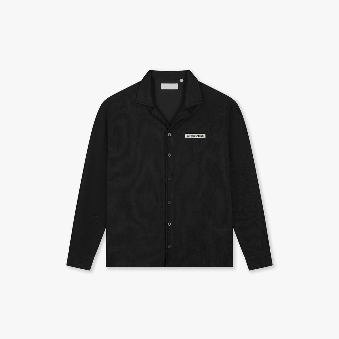 Plisse Longsleeve Shirt Black