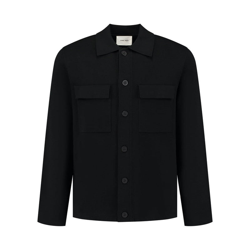 Cardigan Knitwear Black-Pure Path-Mansion Clothing