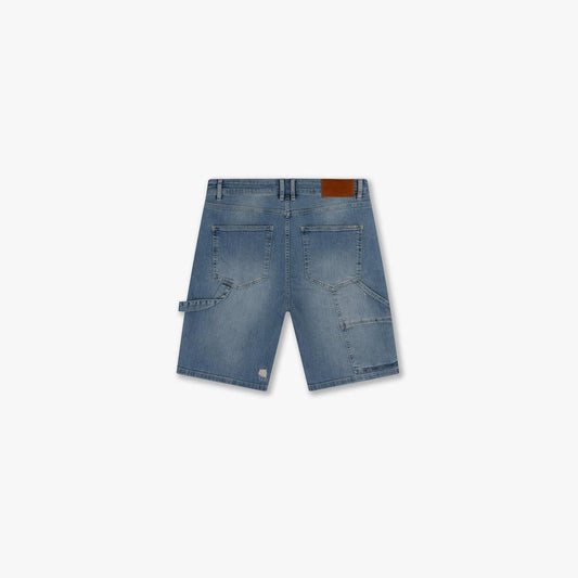 Carpenter Denim Shorts Light Blue-CROYEZ-Mansion Clothing