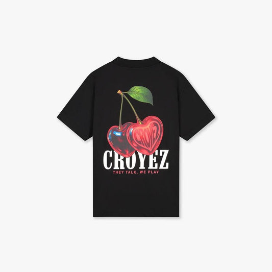 Cerise D'Amour T-Shirt Black-Croyez-Mansion Clothing