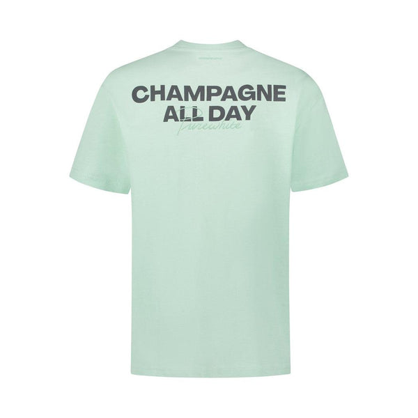 Champagne All Day Script T-shirt