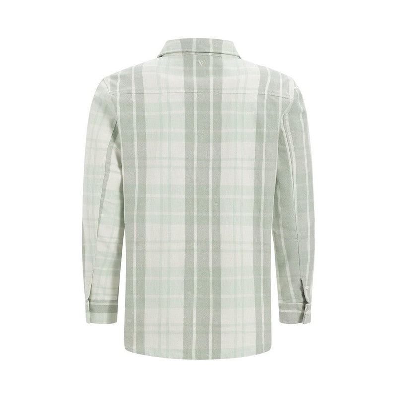 Checked Flannel Shirt - Mint-Pure Path-Mansion Clothing