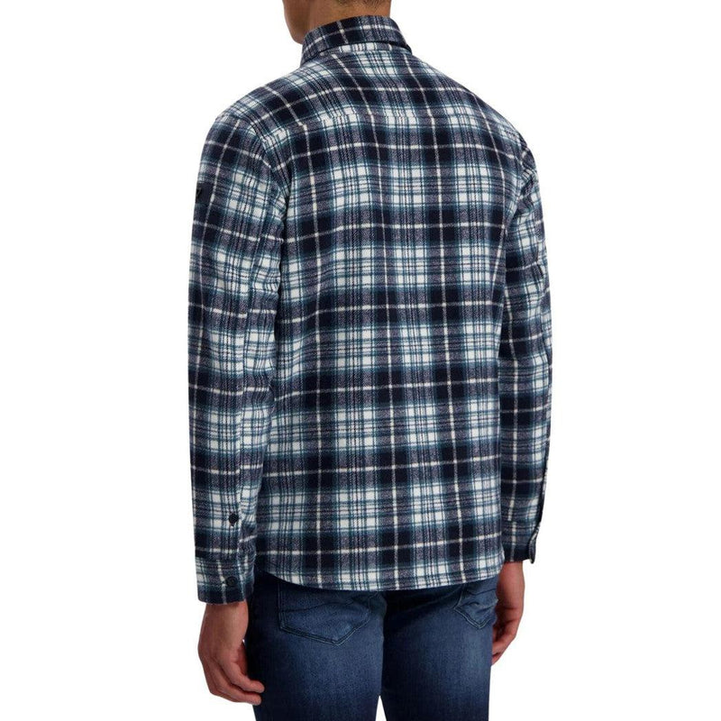 Checked Soft Overshirt-Purewhite-Mansion Clothing