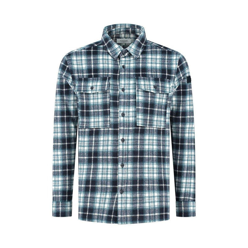 Checked Soft Overshirt-Purewhite-Mansion Clothing