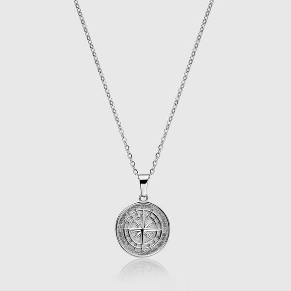 Compass Pendant 53cm Silver-Qream-Mansion Clothing