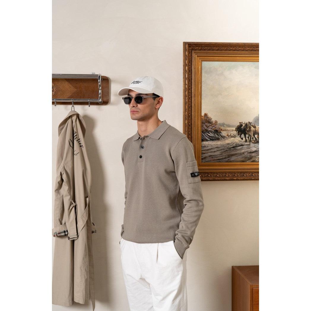 Couteux Knitted Button Up Olive-Quotrell-Mansion Clothing
