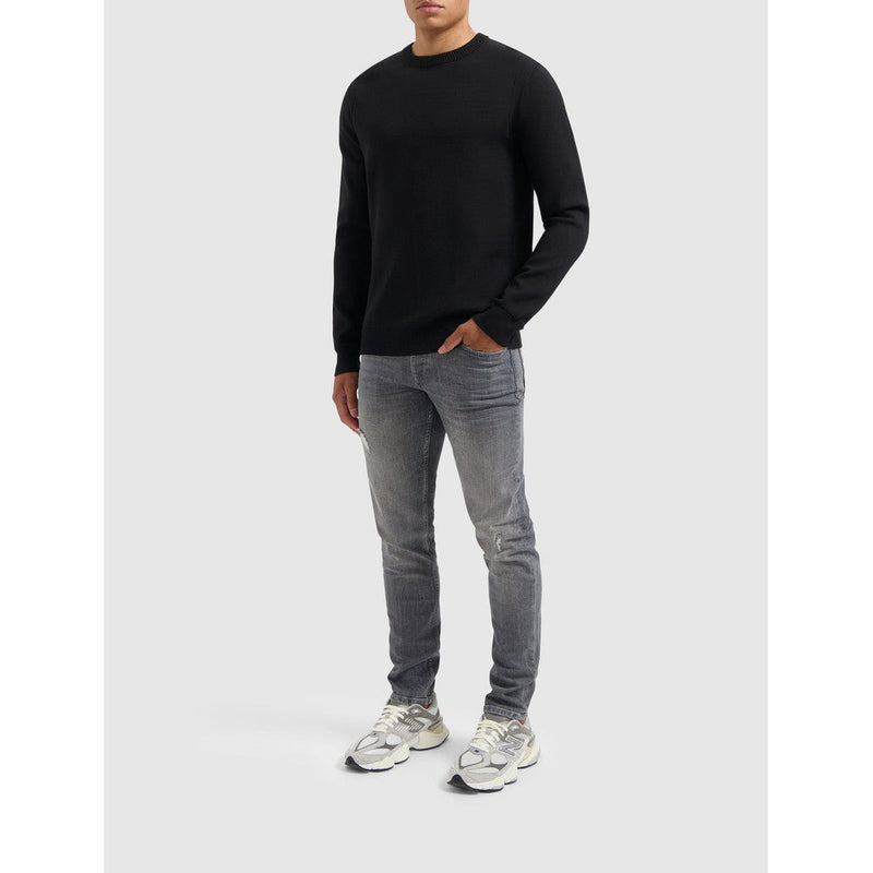 Crewneck Knitwear Black-Pure Path-Mansion Clothing