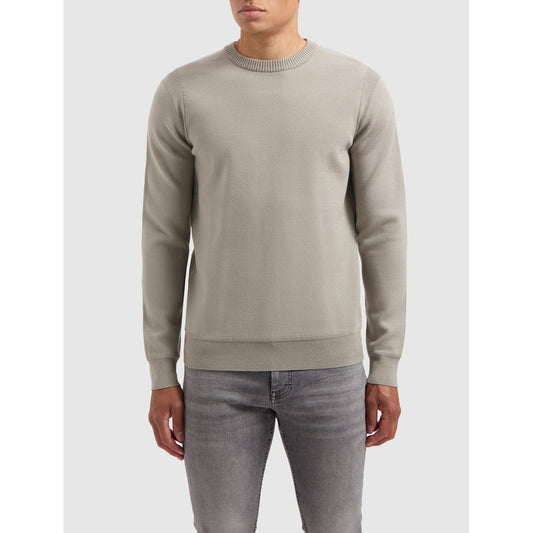 Crewneck Knitwear Taupe-Pure Path-Mansion Clothing