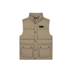 Crinkle Padded Vest Taupe