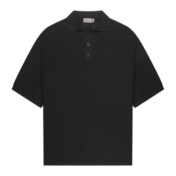 Crochet Boulevard Polo Black-OFF THE PITCH-Mansion Clothing
