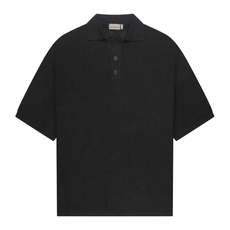 Crochet Boulevard Polo Black