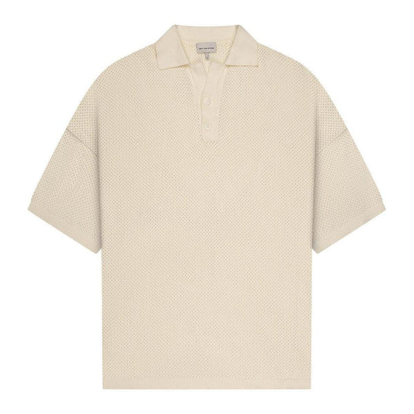 Crochet Boulevard Polo Off White-OFF THE PITCH-Mansion Clothing