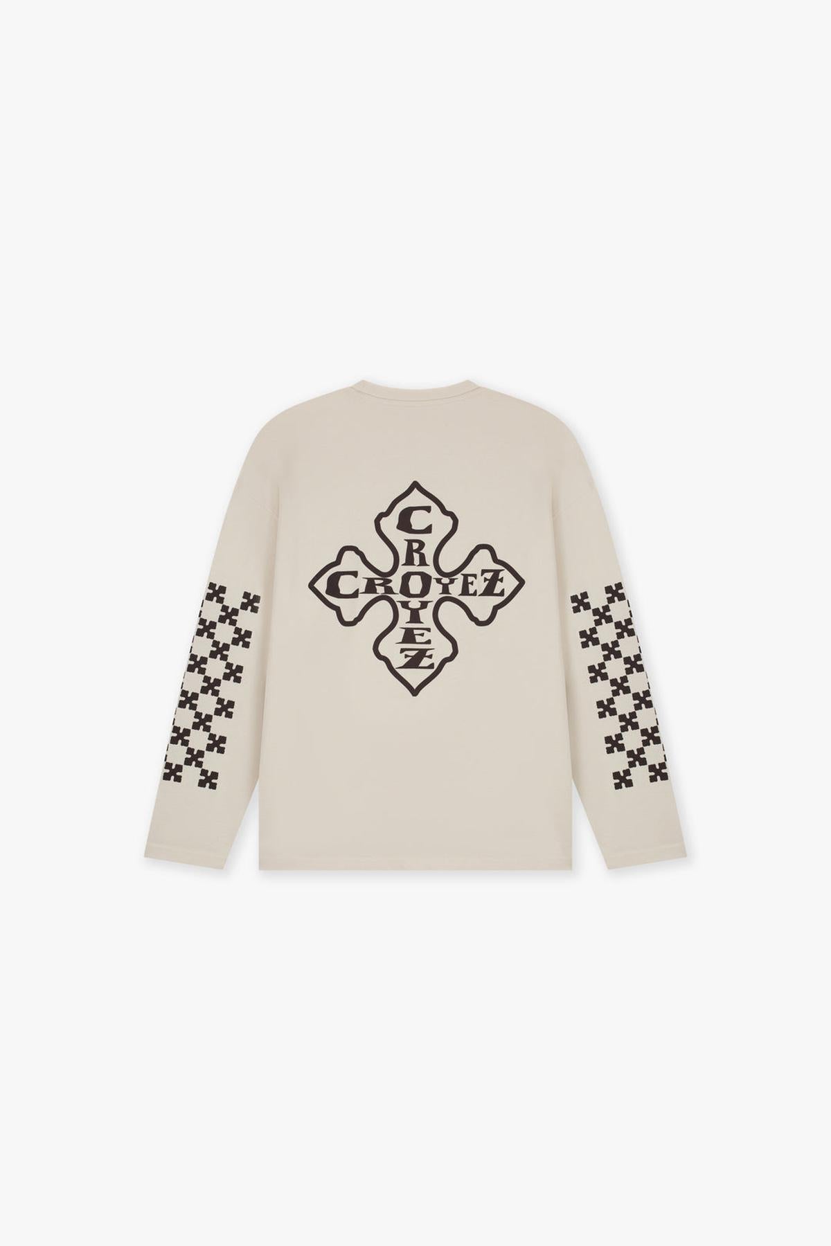 Cross Longsleeve T-Shirt Light Beige-Croyez-Mansion Clothing