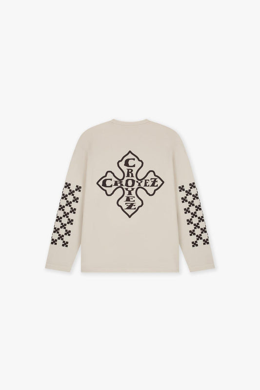 Cross Longsleeve T-Shirt Light Beige