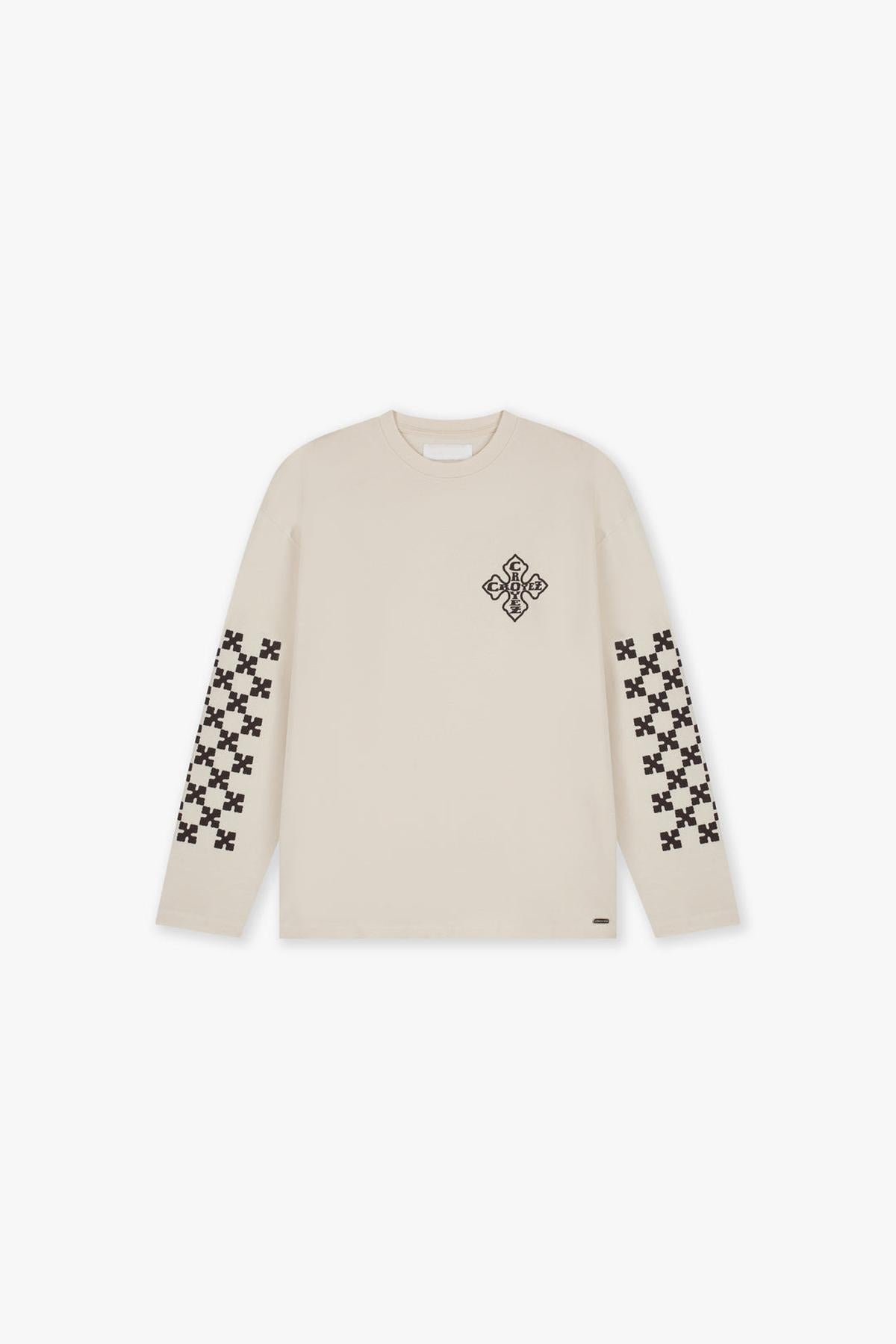 Cross Longsleeve T-Shirt Light Beige-Croyez-Mansion Clothing