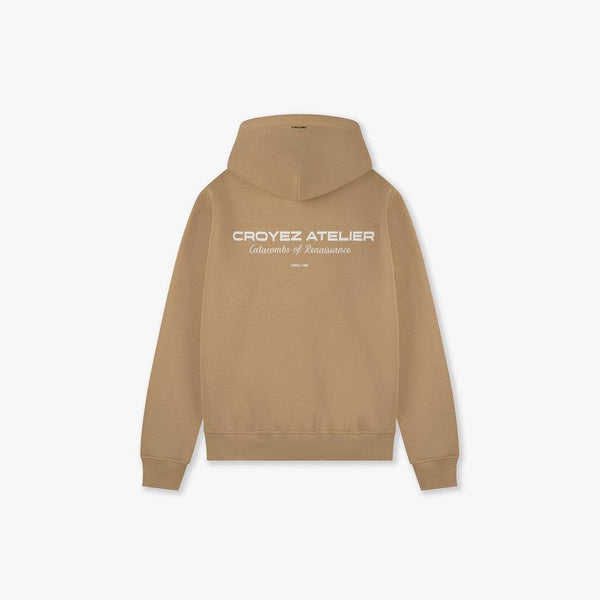 Croyez Atelier Hoodie Beige/White-Croyez-Mansion Clothing
