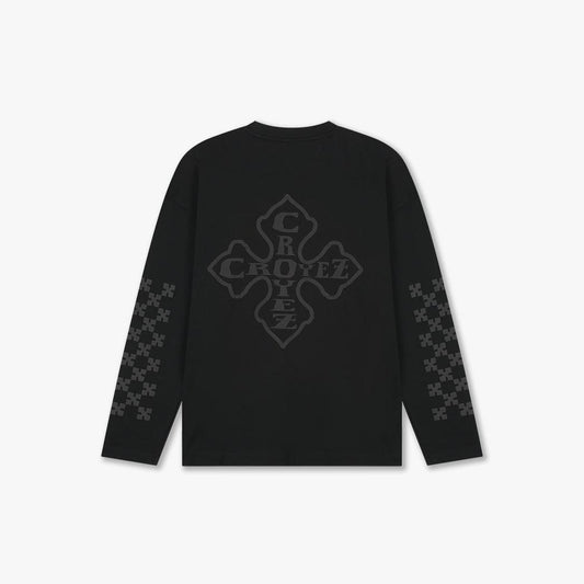 Croyez Cross Longsleeve Vintage Black-Croyez-Mansion Clothing