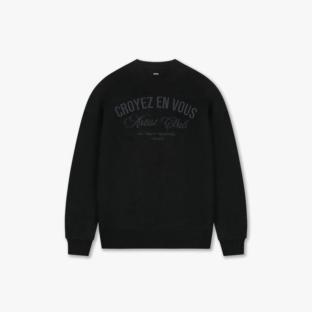 Croyez 'En Vous' Knit Sweater Black