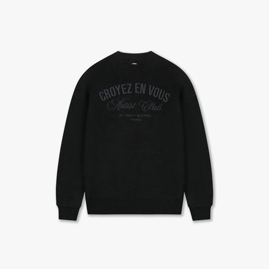 Croyez 'En Vous' Knit Sweater Black