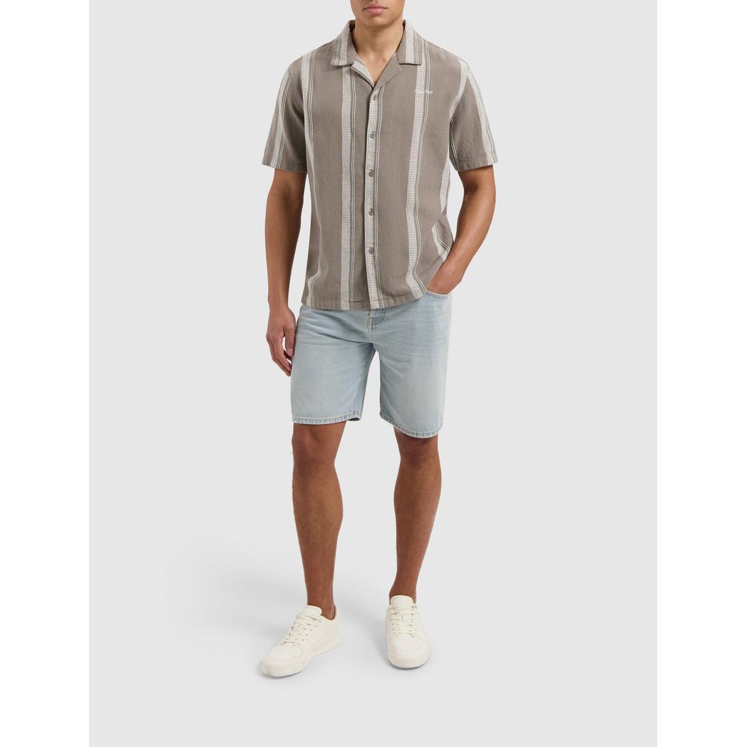 Cuban Collar Shirt Taupe-Pure Path-Mansion Clothing