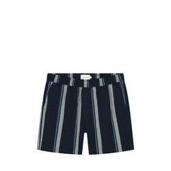 Cuban Striped Shorts Navy