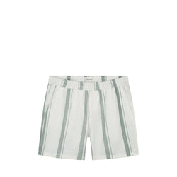 Cuban Striped Shorts Off White-Pure Path-Mansion Clothing