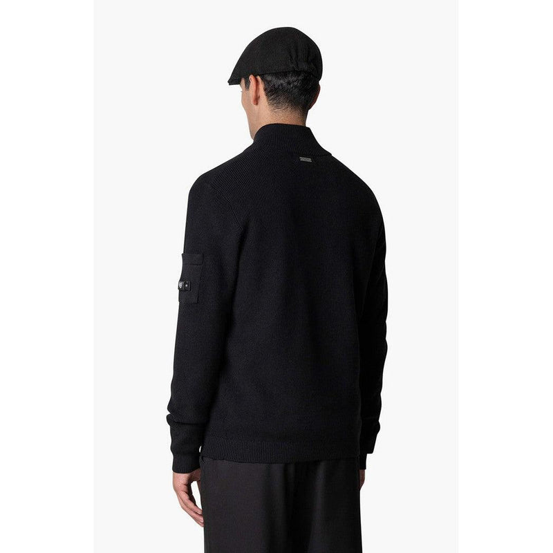 D'Azur Knitted Halfzip Black