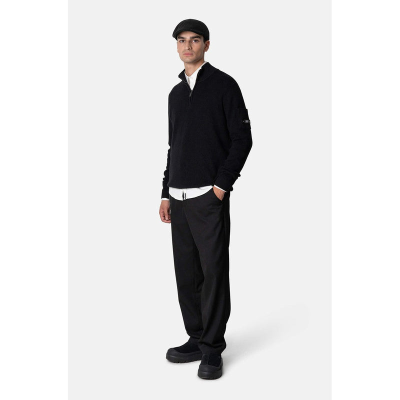 D'Azur Knitted Halfzip Black