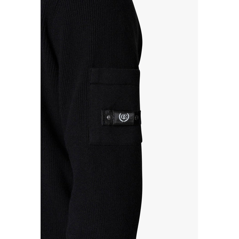 D'Azur Knitted Halfzip Black