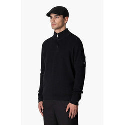 D'Azur Knitted Halfzip Black