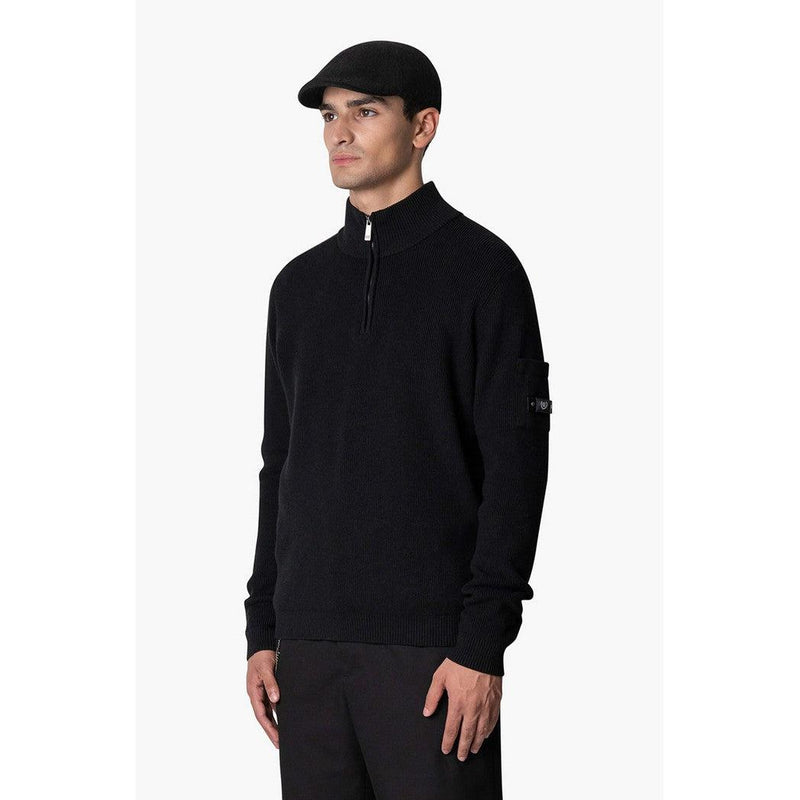D'Azur Knitted Halfzip Black
