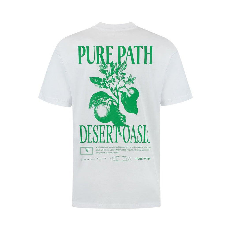 Desert Oasis T-shirt - White-Pure Path-Mansion Clothing