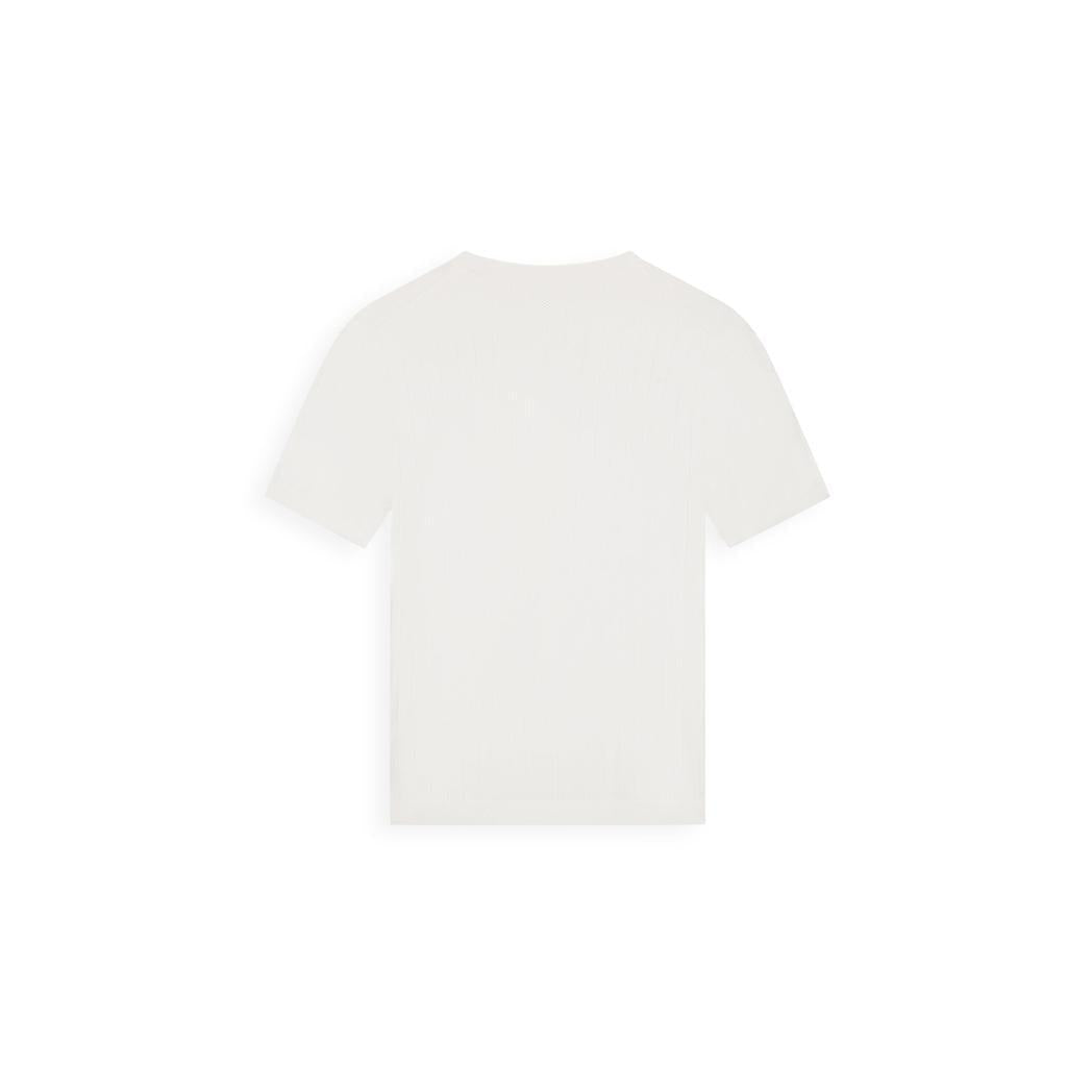 Drop-needle Knit T-shirt Off White