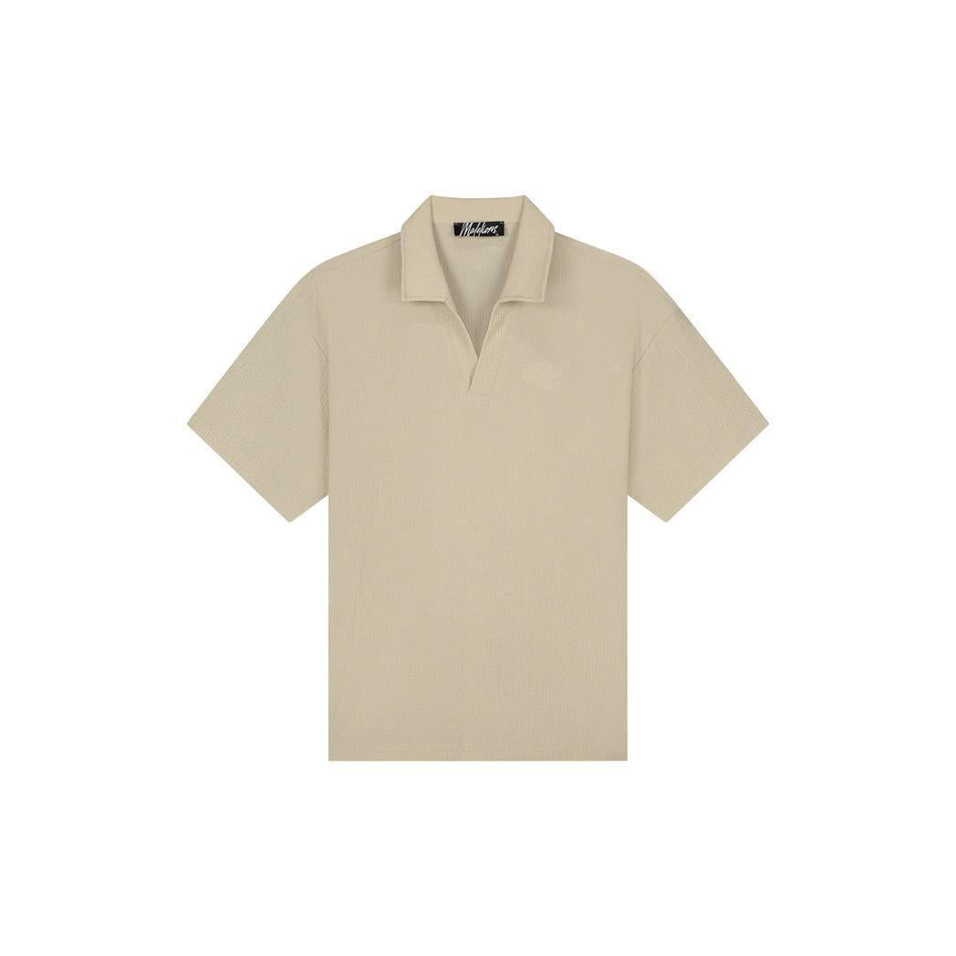Emblem Seersucker Buttonless PoloLight Taupe