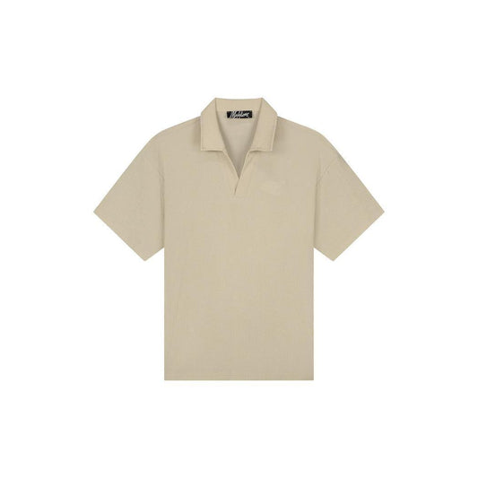 Emblem Seersucker Buttonless PoloLight Taupe-Malelions-Mansion Clothing