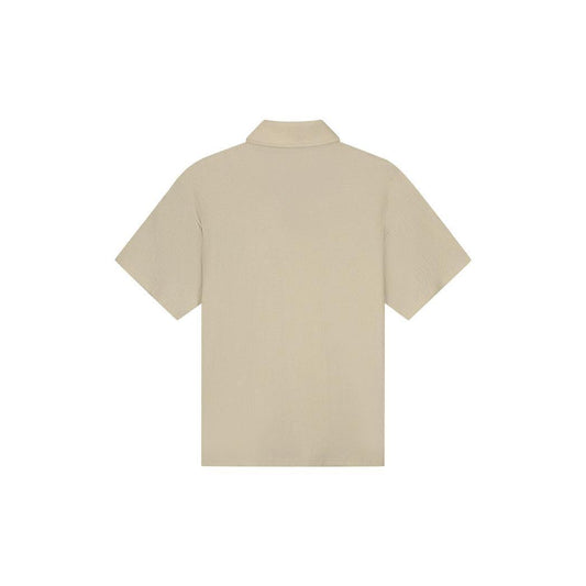 Emblem Seersucker Shirt Light Taupe