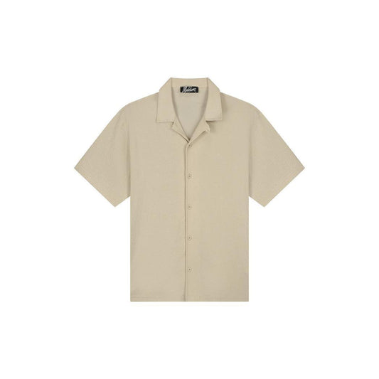 Emblem Seersucker Shirt Light Taupe