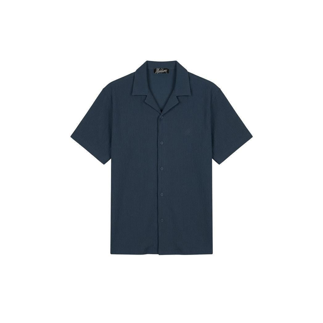 Emblem Seersucker Shirt Navy