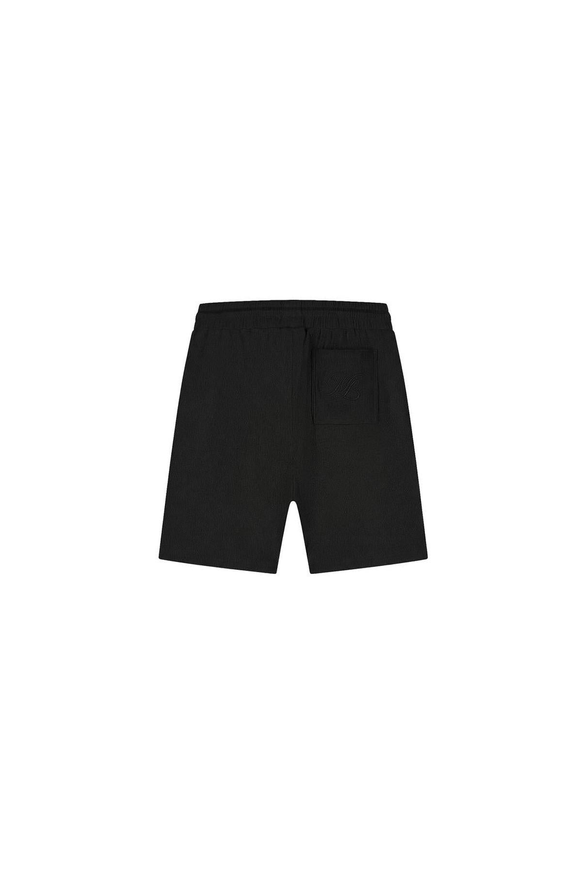 Emblem Seersucker Shorts Black