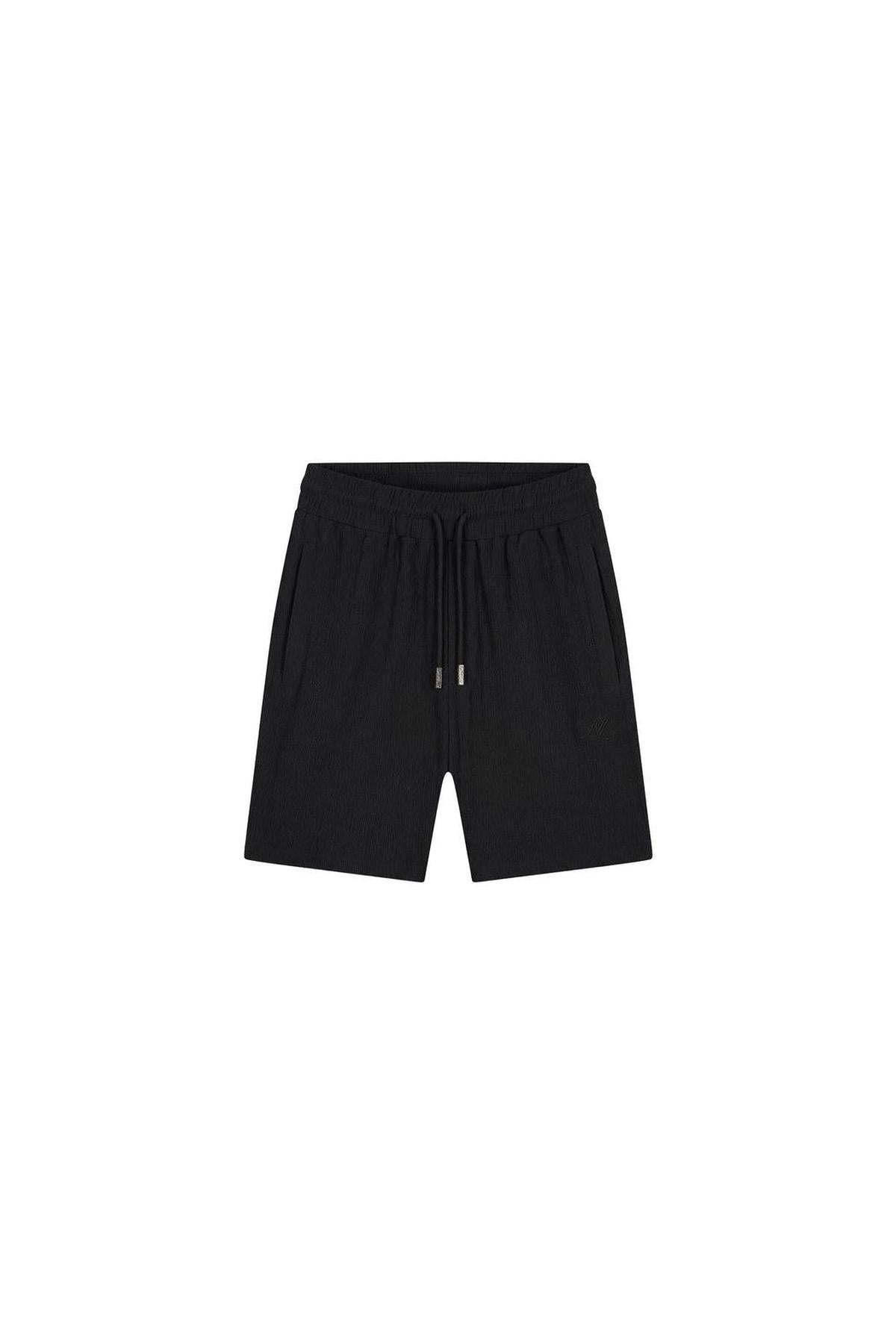 Emblem Seersucker Shorts Black