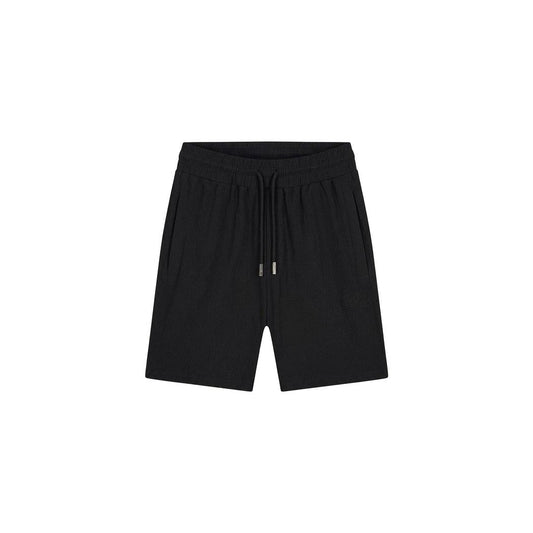 Emblem Seersucker Shorts Black